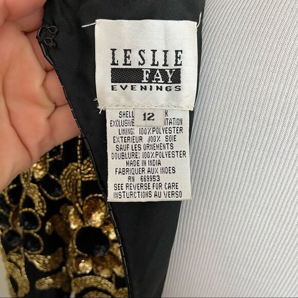 Vintage Leslie Fay Sequin Evening Dress - Picture 8 of 11